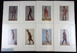 1986 Vanity Fair European Open Golfing Antiquarius Company, set of 8 reproduced Spy prints ltd