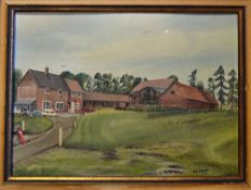 Clarke, Sid (Modern) original oil golf painting - Oakmere Park Golf Club - oil on board signed and