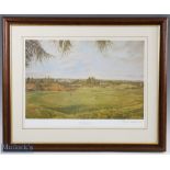 Mark Chadwick (1993) signed colour print titled "Gleneagles - Kings Course, from behind 17th