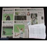 2009 Masters Golf Tournament collection of Pairings and Starting Times sheets and The Augusta