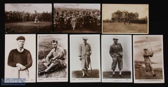 Collection of 1920s HRH Prince of Wales Golfing Postcards (8) - 3x cards featuring his HRH playing