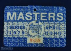 1979 US Masters Golf Tournament Badge - won by Fuzzy Zoeller - complete with Augusta National Golf