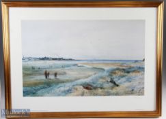 John Smart RSA (1839-1899) after - colour ltd ed print titled "Carnoustie - 2nd Hole Out" dated 1889