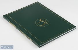 2005 Masters Golf Annual - won by - Tiger Woods - his 4th - original green and leather gilt boards