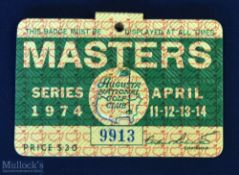 1974 US Masters Golf Tournament Badge - won by Gary Player for the 2nd time - complete with