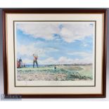 Arthur Weaver signed 1967 Jack Nicklaus Open Golf Championship colour print titled "The Master