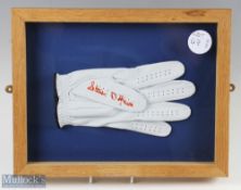 Signed Golf Glove Steven O'Hara Sottish Golfer framed and mounted under glass #27cm x 34cm