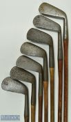 Assorted Irons Selection (7) features T Williamson 4 iron, and unnamed mashies with various face