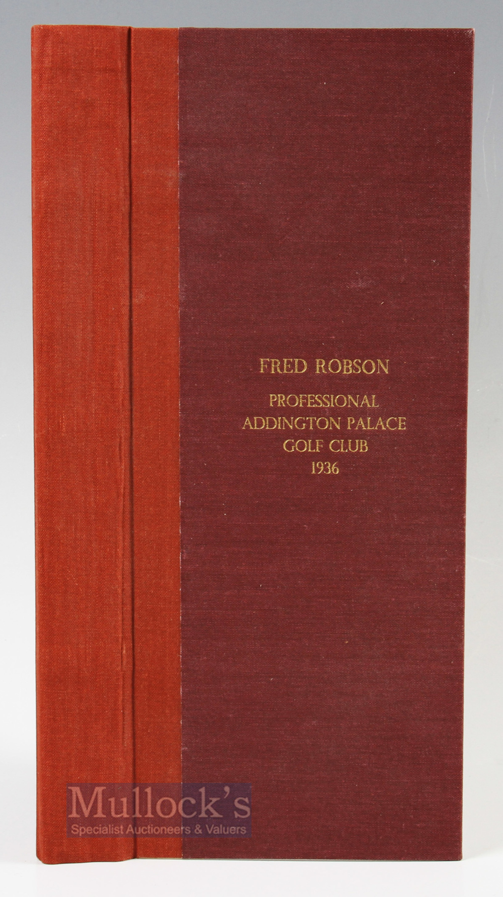 Fred Robson Golf Professional at Addington Palace Golf Club 1936 Official Club Order Ledger -