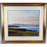 A large original St Andrews Bay photograph sunset golf on the signature 17th hole Torrance coarse