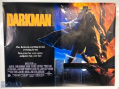 Movie / Film Poster - 1990 Darkman 40x30" approx., Liam Neeson, kept rolled, creasing in places - Ex
