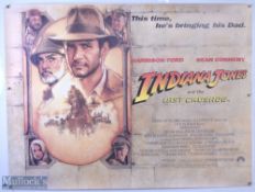 Movie / Film Poster - 1989 Indiana Jones and The Last Crusade 40x30" approx., kept rolled, light