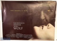 Movie / Film Poster - 1993 Wolf The Animal is Out 40x30" approx., Nicholson/Pfeiffer, double side