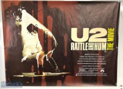 Movie / Film Poster - 1988 U2 The Movie Rattle and Hum 40x30" approx., kept rolled, creases apparent