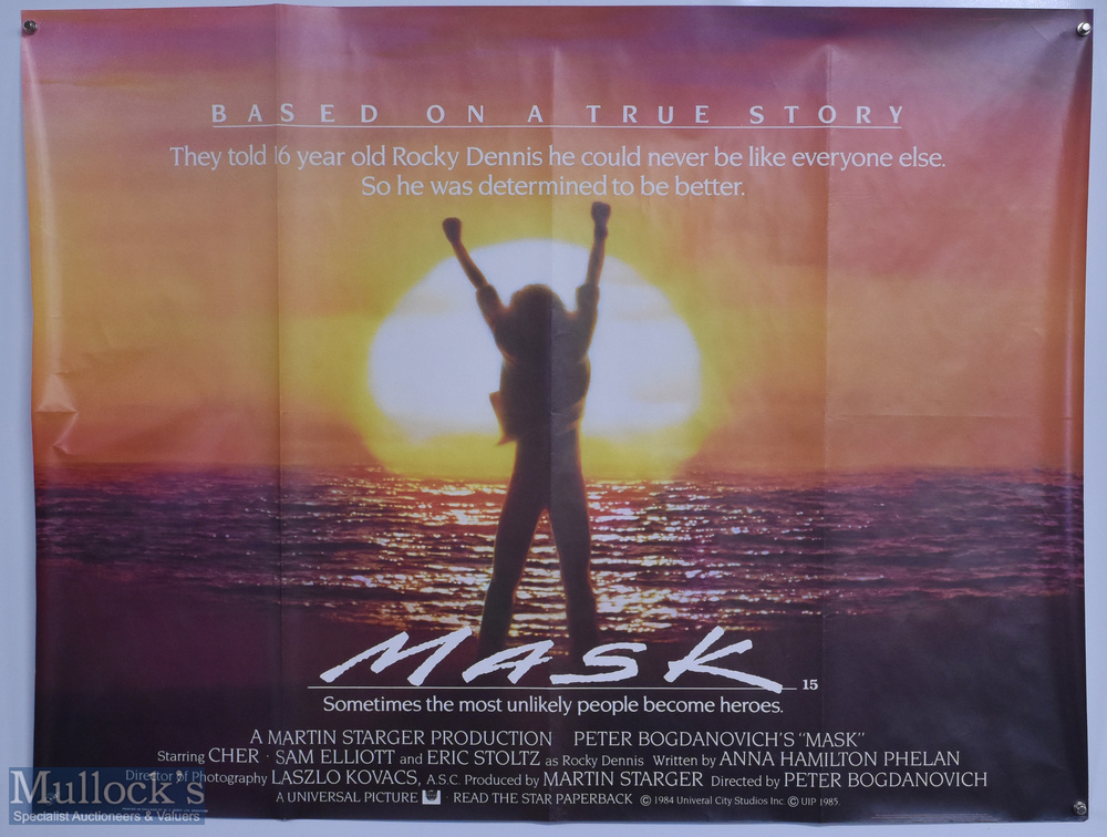 Original Movie/Film Poster - 1984 Mask - Cher 40x30" approx., folds apparent, kept rolled, slight