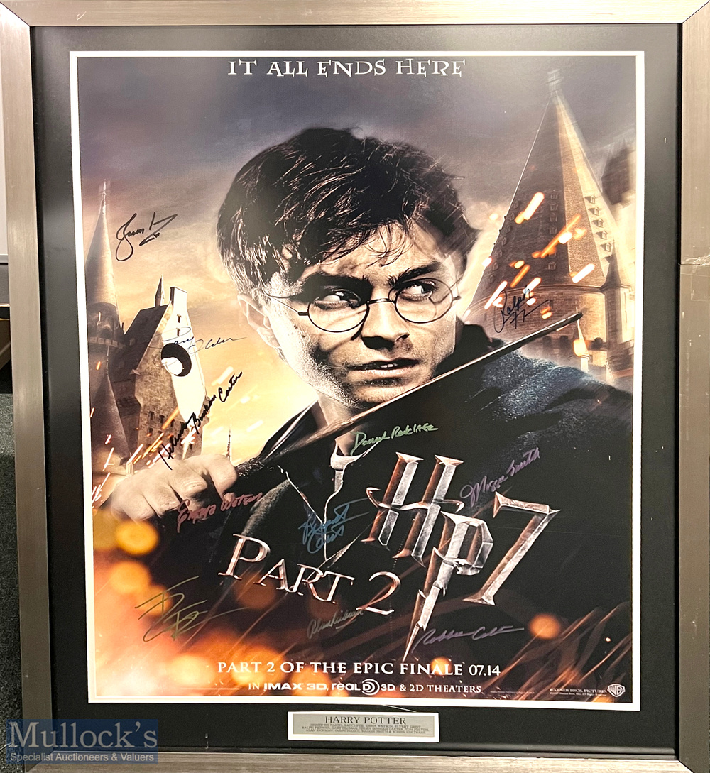 Harry Potter 7 part II Autographed poster print - signed in ink by the cast to include Daniel