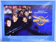 Movie / Film Poster - 1990 Navy Seals 40x30" approx., Charlie Sheen, kept rolled, creases