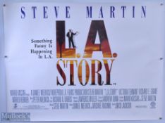 Movie / Film Poster - 1991 LA Story 40x30" approx., Steve Martin, kept rolled, creases apparent - Ex