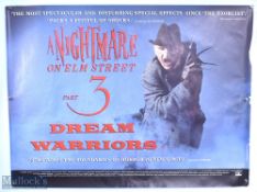 Movie / Film Poster - 1987 A Nightmare on Elm Street Part 3 Dream Warrior, 40x30" approx., tears