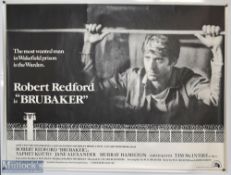 Original Movie/Film Poster - 1980 Robert Redford is Brubaker, 40x30" approx., kept rolled, no