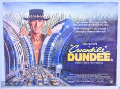 Movie / Film Poster - 1986 Crocodile Dundee 40x30" approx., kept rolled, creases at edge - Ex Cinema