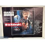 Movie / Film Poster - 1983 10 to Midnight 40x30" approx., folds apparent, kept rolled, creasing in