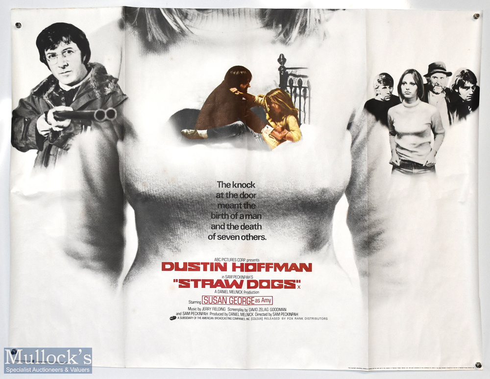 Original Movie/Film Poster - 1971 Straw Dogs with Dustin Hoffman, 40x30" approx. folds apparent, - Image 2 of 2