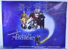 Movie / Film Poster - 1989 the Adventures Baron Munchausen 40x30" approx. teaser, small tear and
