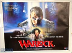 Movie / Film Poster - 1989 Warlock 40x30" approx., kept rolled, creasing in places - Ex Cinema