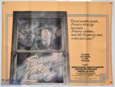 Original Movie/Film Poster - Farewell My Love, Robert Mitchum, 40x30" approx., folds and creases