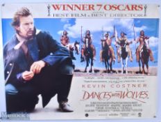 Movie / Film Poster - 1990 Dances With Wolves 40x30" approx., double sided, creasing apparent - Ex