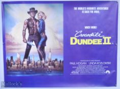 Movie / Film Poster - 1988 Crocodile Dundee II 40x30" approx. creases, light scuffs to top in places
