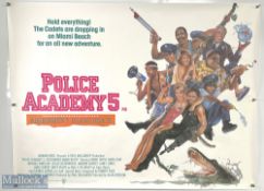 Movie / Film Poster - 1988 Police Academy 5 Assignment Miami Beach 40x30" approx., kept rolled,