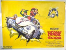 Movie / Film Poster - 1975 Herbie Rides Again 40x30" approx., Walt Disney, kept rolled, creasing