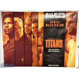 Movie / Film Poster - 2000 Remember The Titans 40x30" approx., Denzel Washington, kept rolled,