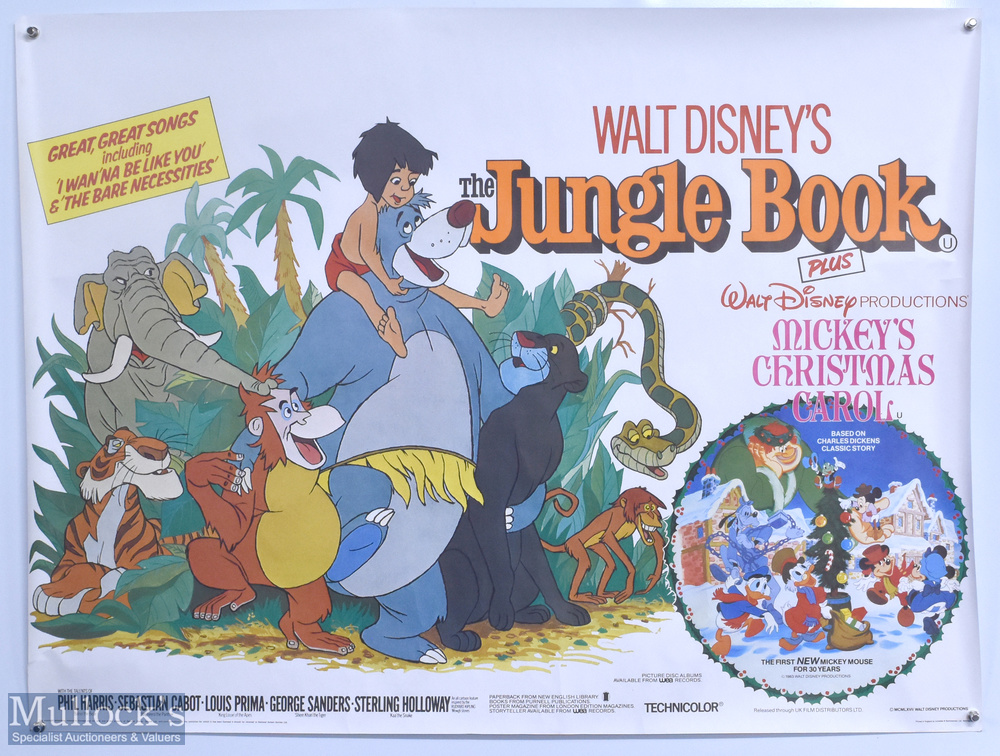 Original Movie/Film Poster - 1983 The Jungle Book 40x30" kept rolled, slight creasing, with Mickey's