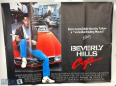 Movie / Film Poster - 1984 Beverley Hills Cop 40x30" approx., Eddie Murphy, kept rolled, folds,