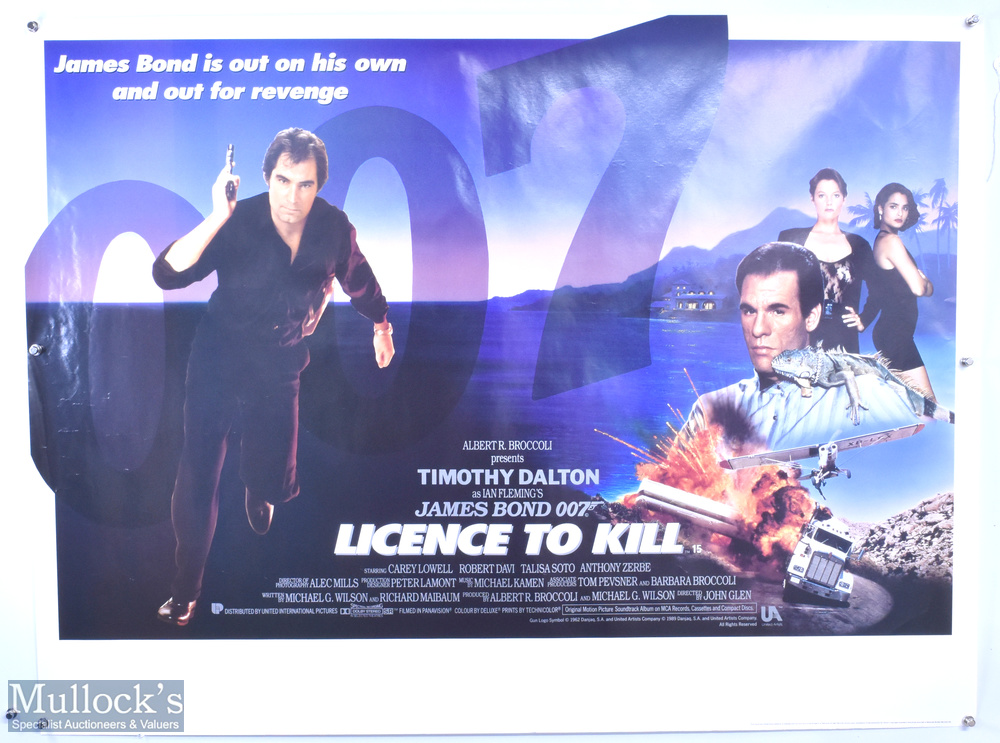 Movie / Film Poster - 007 Licence to Kill 40x30" approx., Timothy Dalton, kept rolled, light creases