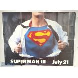 Movie / Film Poster - 1983 Superman III Teaser July 21 40x30" approx., small tear to one edge,
