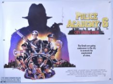 Movie / Film Poster - Police Academy 6 City Under Siege 40x30" approx., kept rolled, light