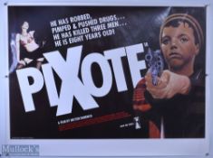 Movie / Film Poster - 1980 Pixote 40x30" approx., kept rolled, small scuffs at edges in places,