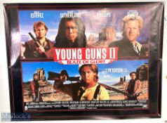 Movie / Film Poster - 1990 Young Guns II Blaze of Glory 40x30" approx., kept rolled, creasing in