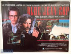 Movie / Film Poster - 1988 Blue Jean Cop 40x30" approx., Peter Weller, Sam Elliott, kept rolled,