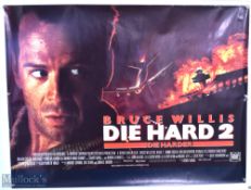 Movie / Film Poster - 1990 Die Hard 2 Die Harder 40x30" approx. kept rolled, small tear, creases,
