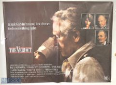 Movie / Film Poster - 1982 The Verdict 40x30" approx., Paul Newman, folds apparent, kept rolled,