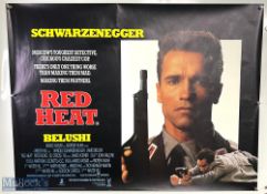 Movie / Film Poster - 1988 Red Heat 40x30" approx., kept rolled, creasing in places - Ex Cinema