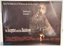 Movie / Film Poster - 1987 The Serpent and the Rainbow 40x30" approx. Wes Craven, kept rolled,