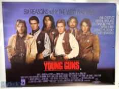 Movie / Film Poster - 1988 Young Guns 40x30" approx., Charlie Sheen, kept rolled, creasing in places