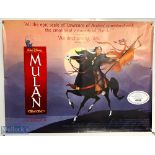 Movie / Film Poster - 2x 1998/1999 ‘Mulan' Posters - 40x30" approx., kept rolled, creasing in