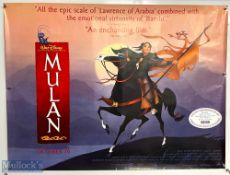 Movie / Film Poster - 2x 1998/1999 ‘Mulan' Posters - 40x30" approx., kept rolled, creasing in